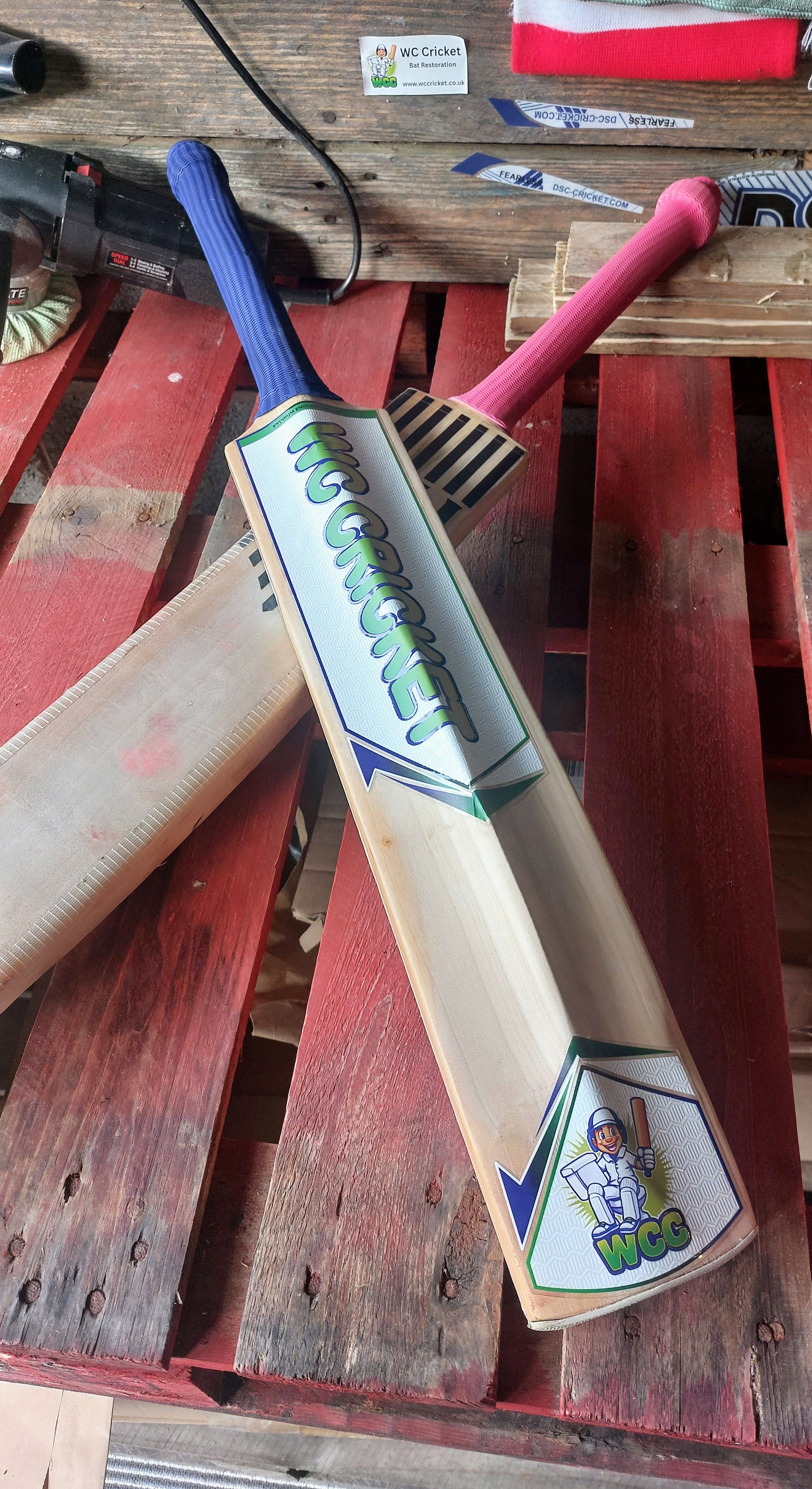 WC Cricket branded cricket bat