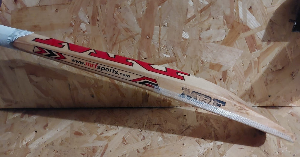 MRF Grand Edition Cricket Bat Close Up Side View