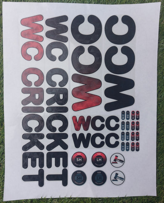 New WC Cricket Cricket Bat Stickers
